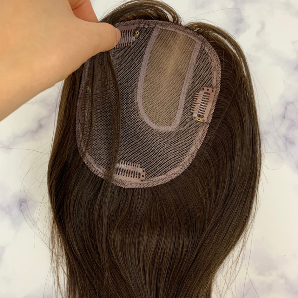 Human hair topper